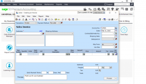 Sales Creating an invoice
