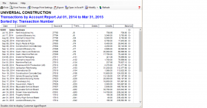 Transction by Account Report