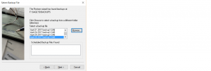 backup select Backup File 1