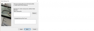 backup select Backup File