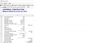 control account balance sheet